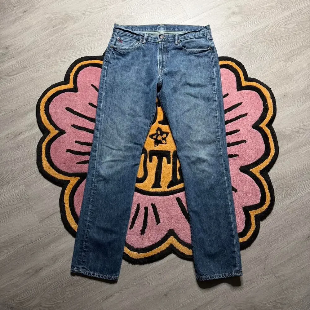 Polo Ralph Lauren Slim Fit Stone Wash Denim Jeans Size 34x32 Blue